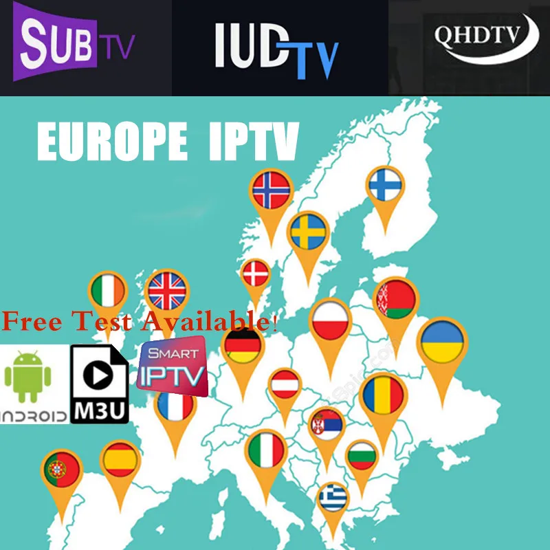 Ip tv Франция Qhd tv NEO tv IUD tv Sub tv m3u 1 год Ip tv подписка для Android Smart tv Великобритания США Швеция французский арабский Европейский Ip tv