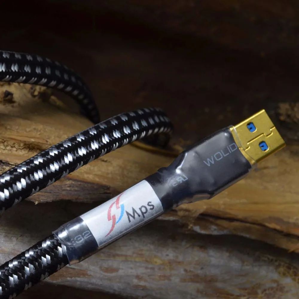 MPS USB коннектор с позолоченным разъемом 99.9997% OCC + посеребренный кабель для