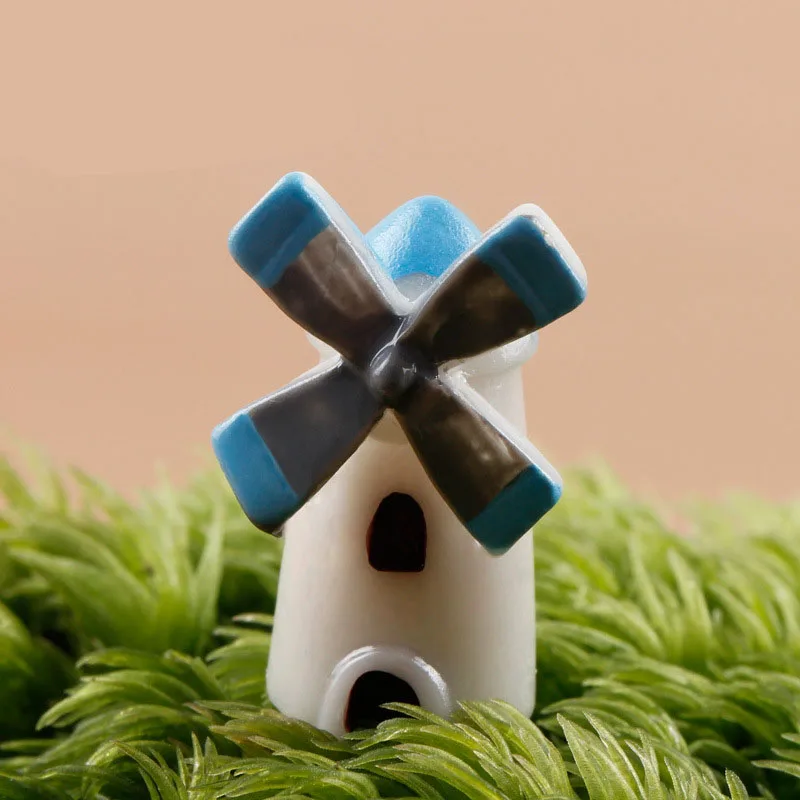 min order $10 Mini world landscaping decorative micro artificial mini house windmill DIY accessories material | Дом и сад