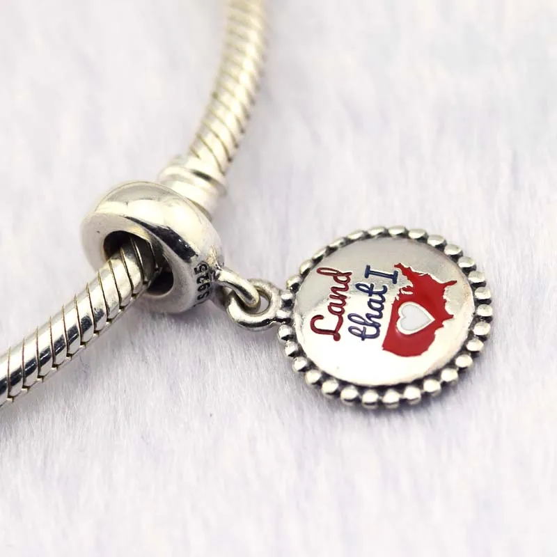 Land That I Love Dangle 925 Sterling Silver Jewelry Fits European Charm Bracelet &amp Choker Beads For Woman DIY | Украшения и