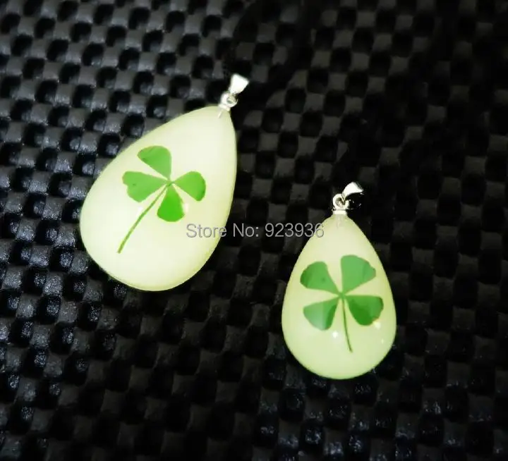10 шт. настоящий Клевер четырехлистный клевер микс Цепочки и ожерелья светятся