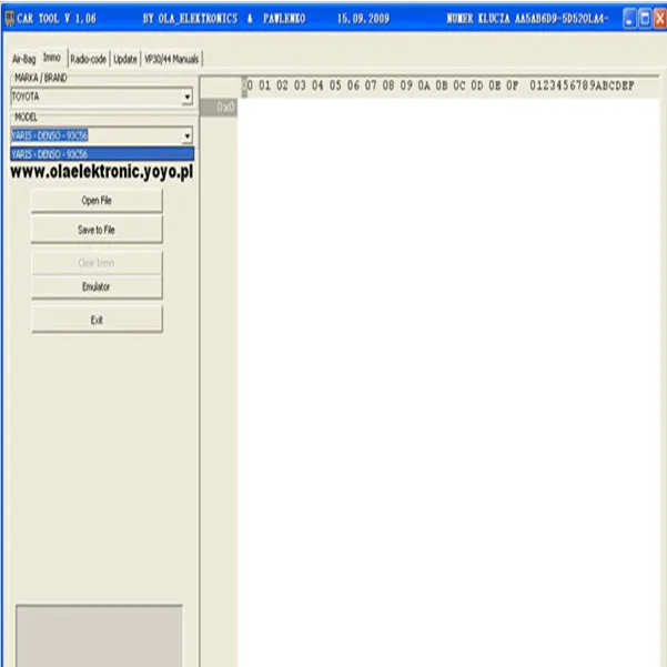Автомобильный инструмент программное обеспечение Cartool V1.06 для Immo и подушки