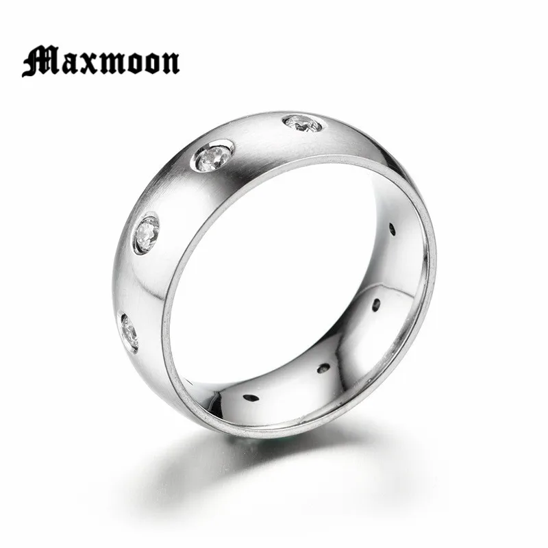 Maxmoon Unisex New Fashion Charm Brand Design Lady Wedding Zircon Ring High Quality Men Women Rings | Украшения и аксессуары