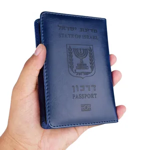 Imported Travel Pu Leather Israel Passport Cover Case Wallet Men Womens Israeli Credit Card Holder Protector 