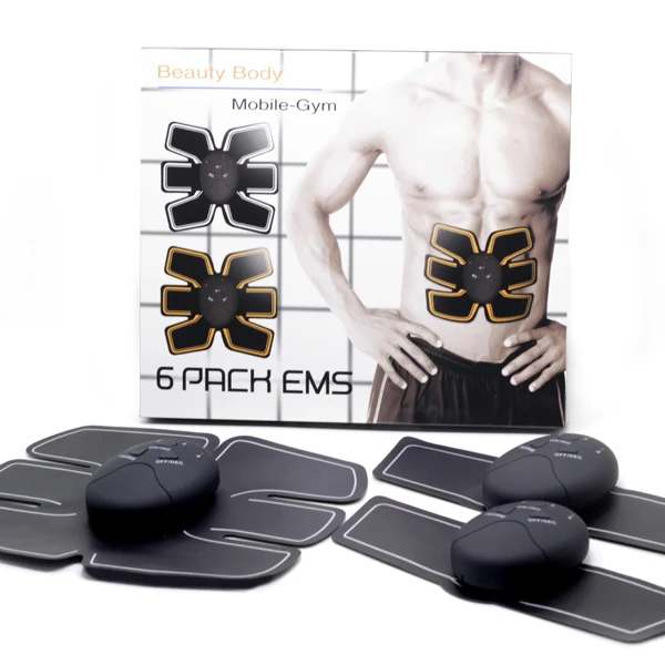 3in1 Set EMS беспроводной стимулятор мышц Тренажер умный фитнес для мышц пресса обучение электрожиросжигатель наклейки пояс для похудения унисекс - Цвет: 3in1 Set