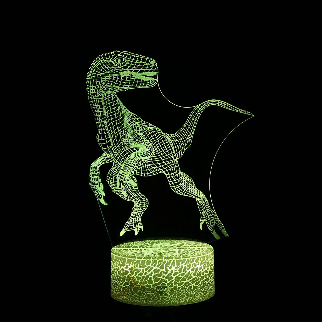 Dinosaur LED 3D Illuminated Lamp Optical Desk Night Light With 7 Color Changing 1.15 | Освещение