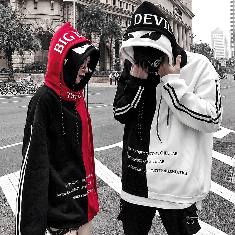 Высокое качество сшивание двойной кепки для мужчин и женщин пара толстовки кофты