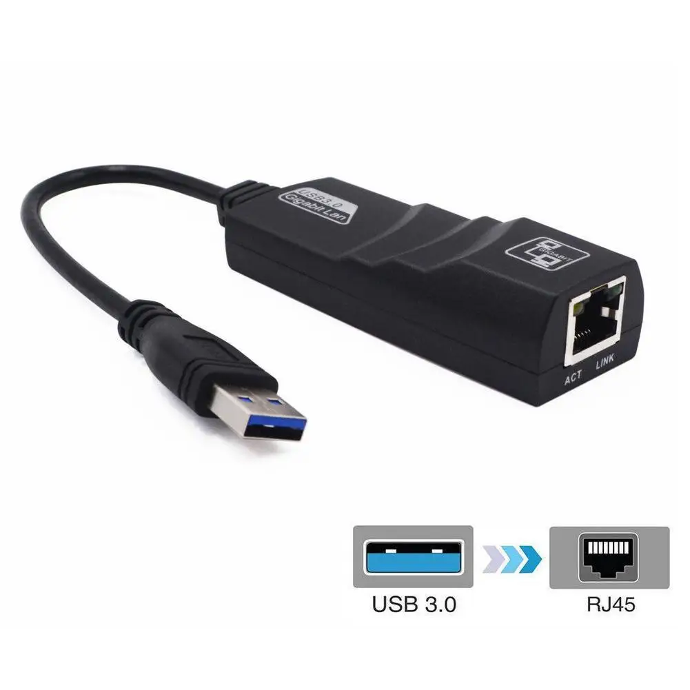 USB 3 0 к RJ45 Gigabit Ethernet LAN (10/100/1000) Мбит/с сетевой адаптер Сетевая карта для ПК ноутбука |