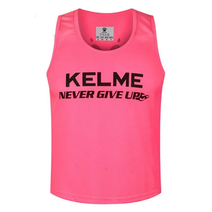 KELME мужской футбольный тренировочный жилет футбольная майка футбольная безрукавка тренировочный жилет Спортивная майка для лета K15Z248 - Цвет: PinkBlack