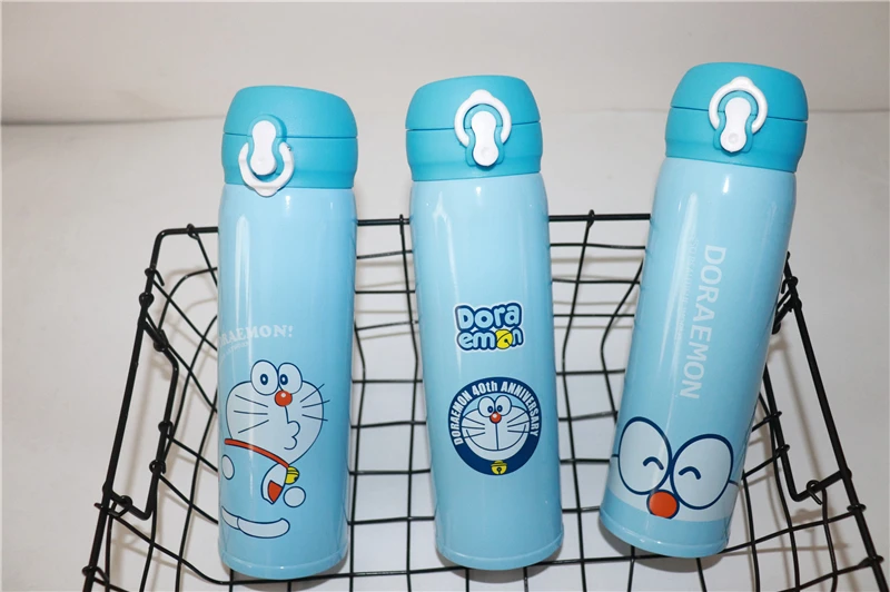 500 мл прекрасный мультфильм Doraemon Mood Expression вакуумная фляжка термос бутылка кофе детский термо бутылка для воды