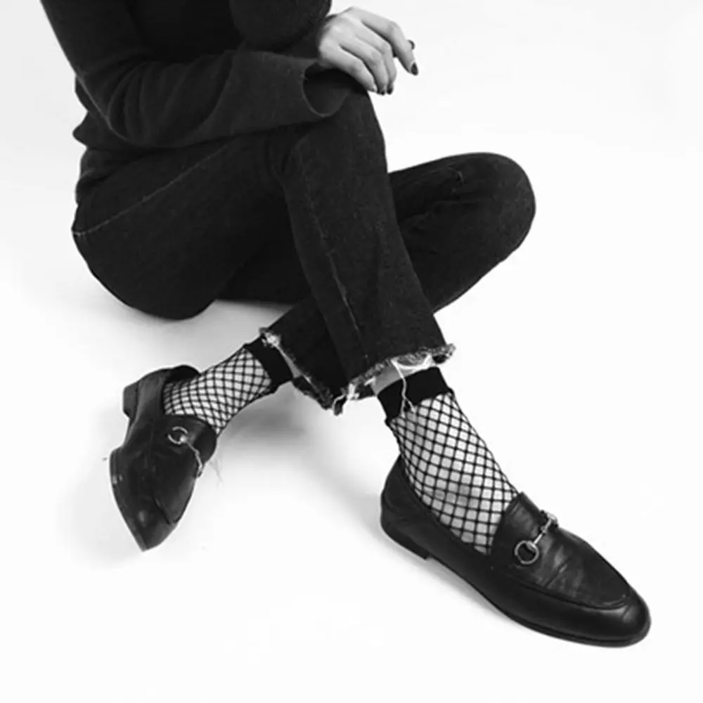 Новинка европейские модные черные сексуальные сетчатые носки 1 пара