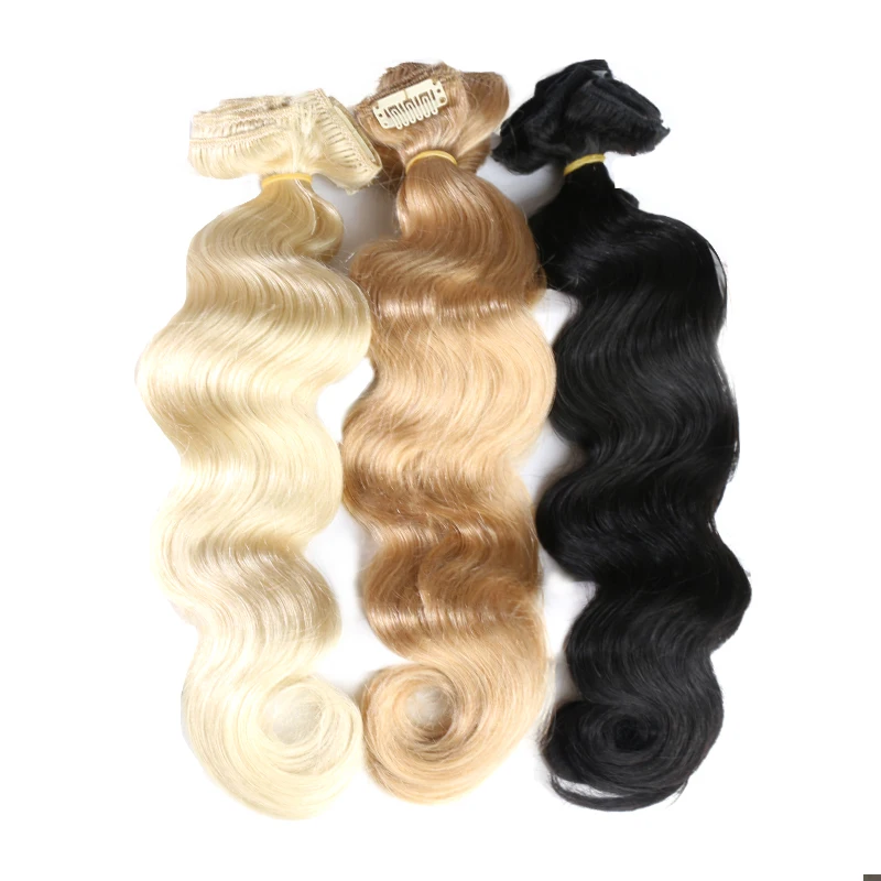 Addbeauty 120 г Комплект на всю голову 613 блондинка Цвет машина сделала Волосы Remy