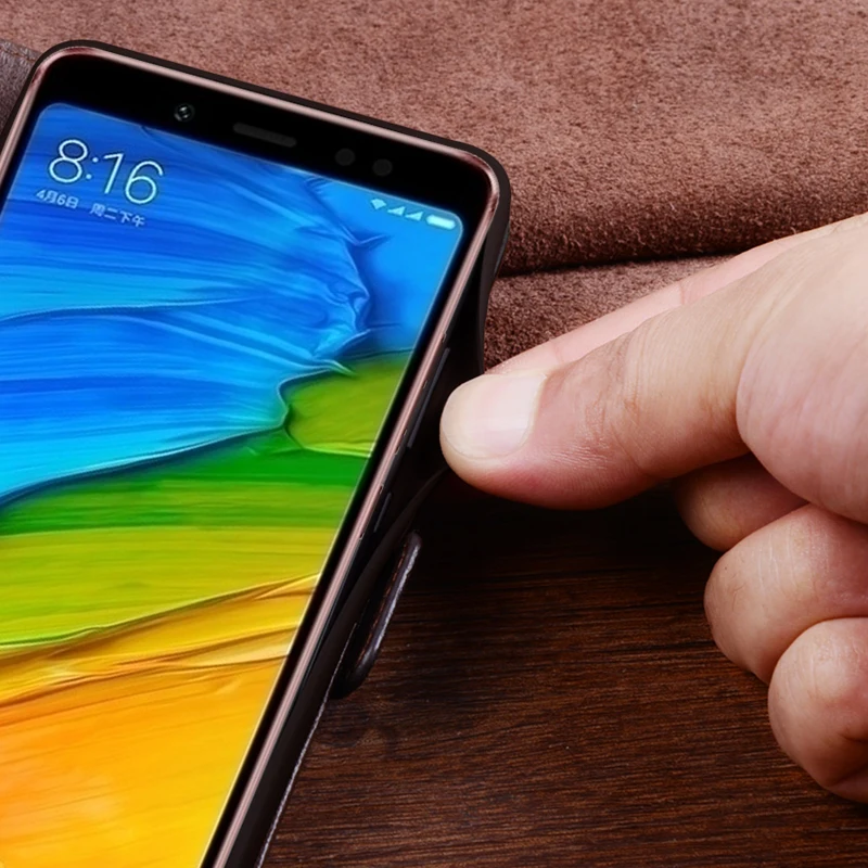 Чехол-книжка AIBOULLY из натуральной кожи для Xiaomi Redmi Mi Note 5 Pro защитный чехол телефона