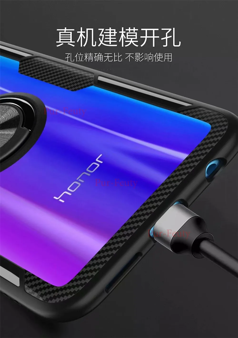 Для huawei Honor 10 COL-L29 COL-L29A с кольцом-подставкой, магнитная Прозрачная защитная задняя крышка для huawei Honor10 COL L29 L29A TL10