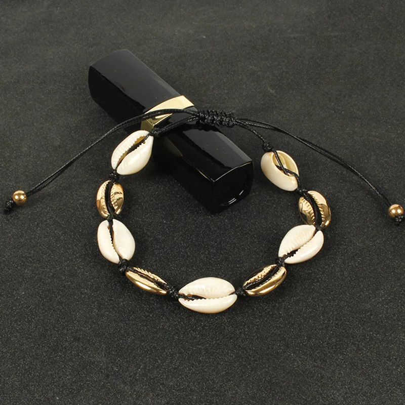 

New Beach Sea Shell Ankle Bracelets for Women Bohemian Rope Chain Adjustable Foot Anklet Jewelry