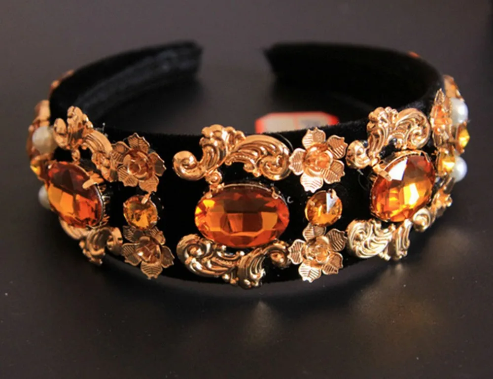 Модные свадебные аксессуары для волос в стиле барокко металла гравировкой виде