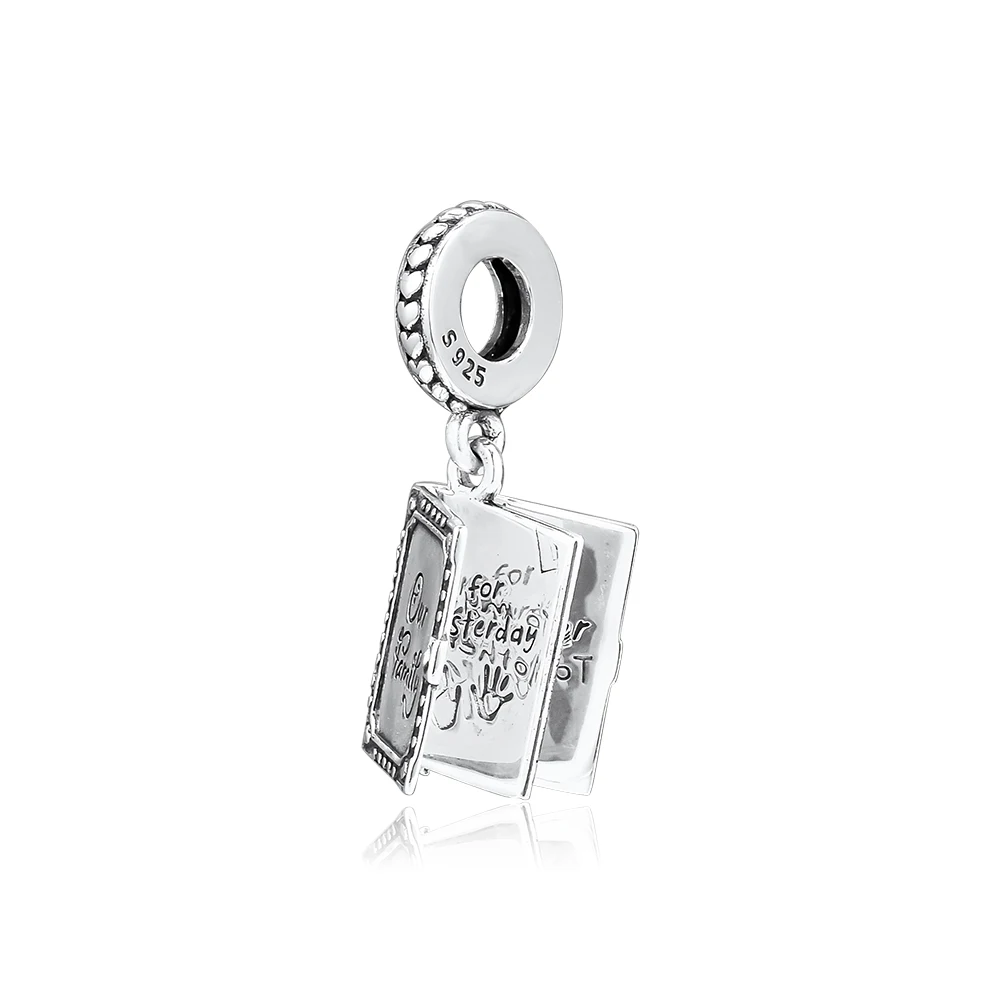

Fits For Pandora Beads Bracelets Family Book Dangle Charms 100% 925 Sterling-Silver-Jewelry Free Shipping