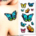 Ню-тату, сексуальная бабочка, 3d, временная флеш-тату, боди-арт, наклейка на спину, 1 лист, 19 Х9 см, для селфи, высокое качество, татуировка EN71