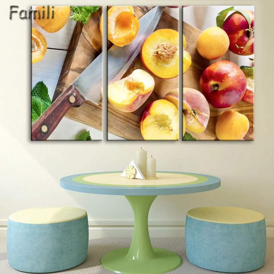 3 шт. настенные картины с изображением вкусного мороженого|picture for living room|wall