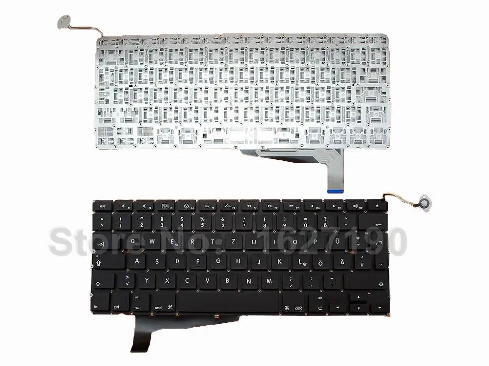 Клавиатура для ноутбука GR/German клавиатура APPLE Macbook Pro A1286 BLACK 2008 с подсветкой Новые