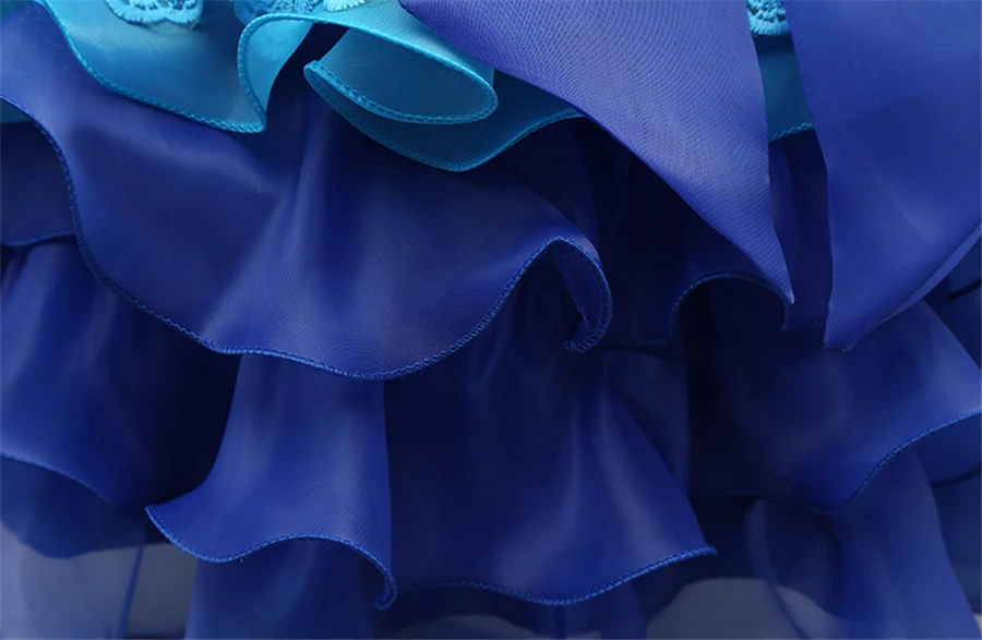 Top quality princess dress for little girl age 4 5 6 7 8 long dresses Ceremonies wedding gown flower vestido XD20-D | Детская одежда и