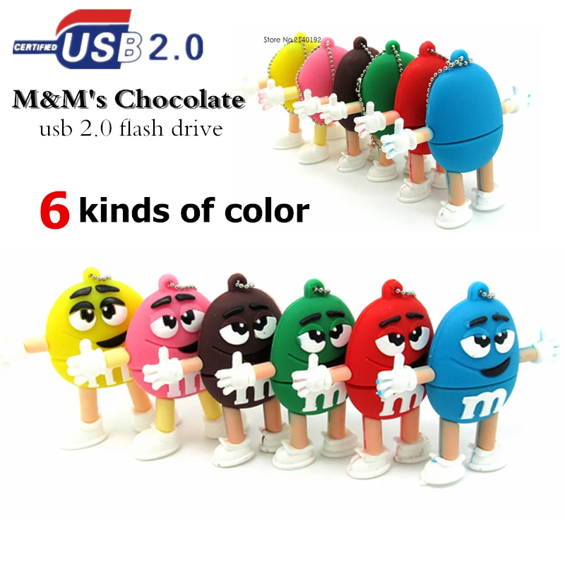 Usb флеш накопитель M &amp M's Chocolate Bean 4 ГБ 8 16 32 ГБ|u disk|usb flash drive 4gbflash |