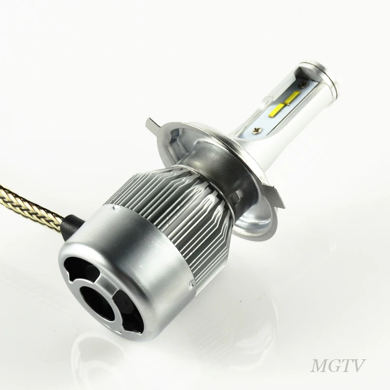 

72W 7600LM set H4 Hi/Lo Car LED Headlight H7 H1 12V Flip Chip H11 H8 HB3 9005 HB4 9006 6000K Headlamp Replacement Kit #C6F