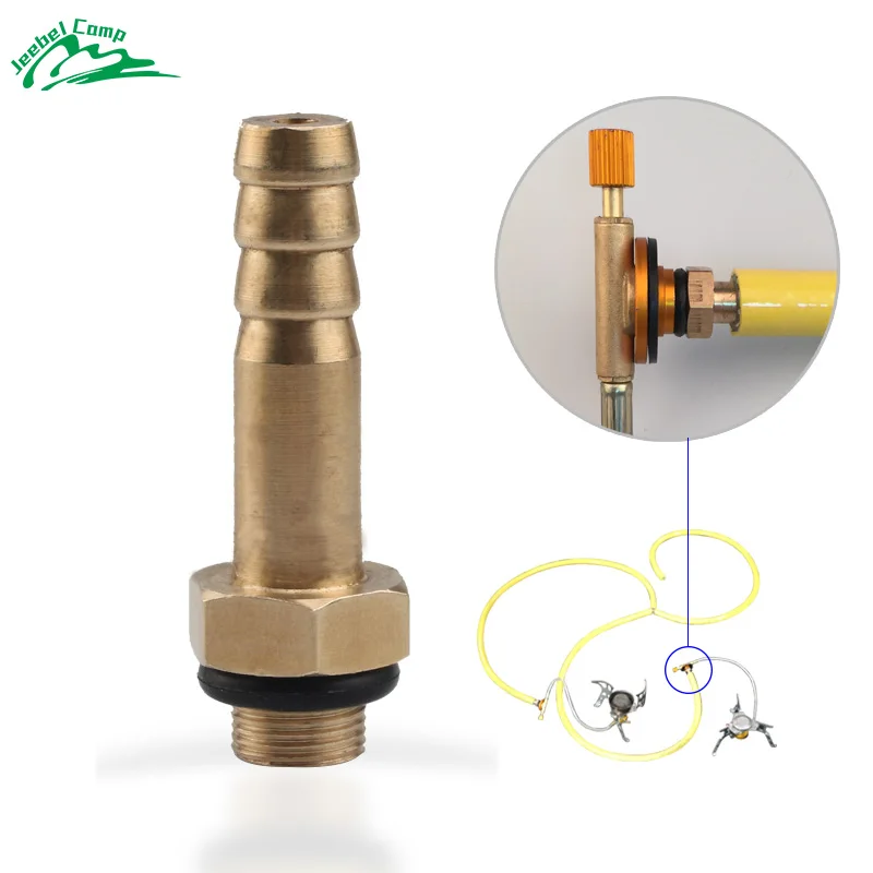 

Jeebel Camping Stove Gas Burner Safe Switching Valve Adapter for outdoor stove Connect to LPG Liquefied Gas Cylinder