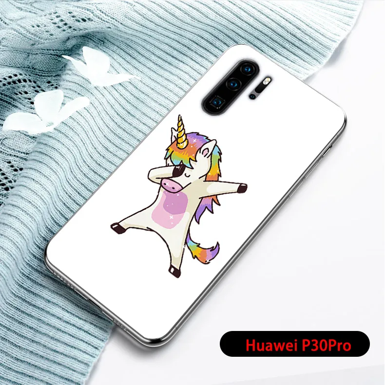 Крышка huawei P30 Pro Чехол популярными печатными головками Прозрачная мягкая Задняя