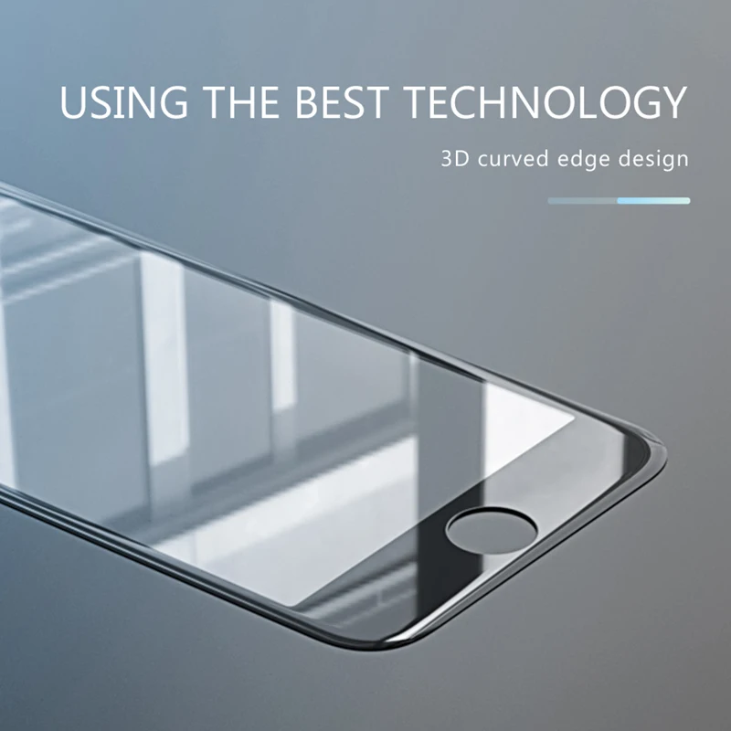 PZOZ Защитное стекло для iphone 7 8 plus x защита экрана закаленное стекло 3D мягкий край Полное покрытие пленка защита glas