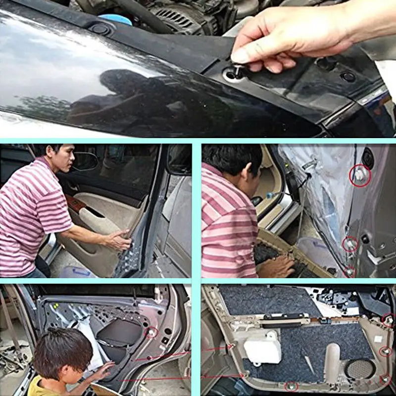 Универсальный пластиковый автомобильный комбинированный крепеж зажим для