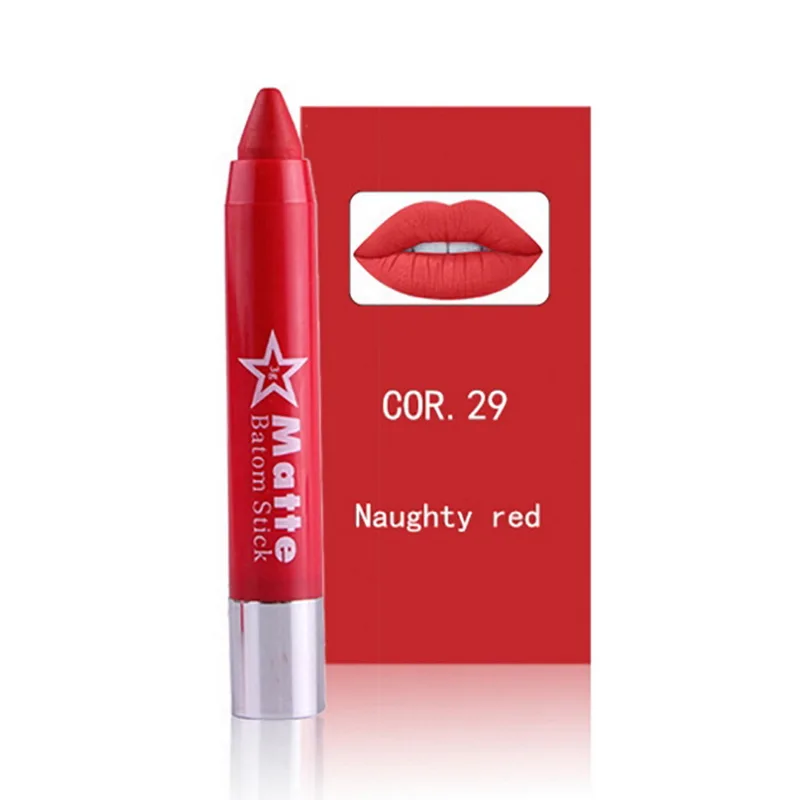 Мисс Роуз матовый губная помада красный Batom Mate женский сексуальный карандаш для
