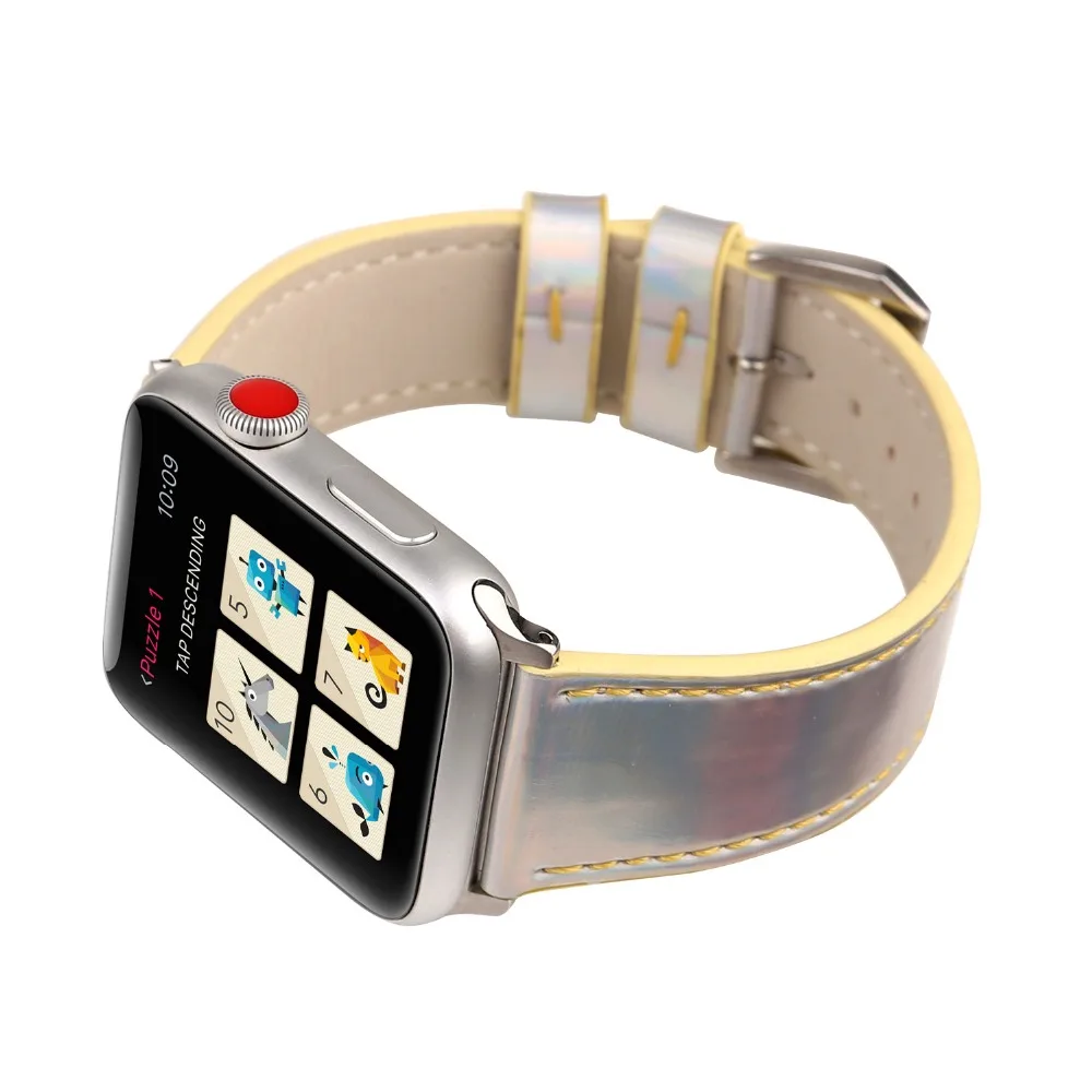3D Браслет для Apple Watch Band 44 мм 40 мм ремешок для Apple Watch Band 38 мм 42 мм ремень из коровьей кожи серии 4 3 2 1 полосы