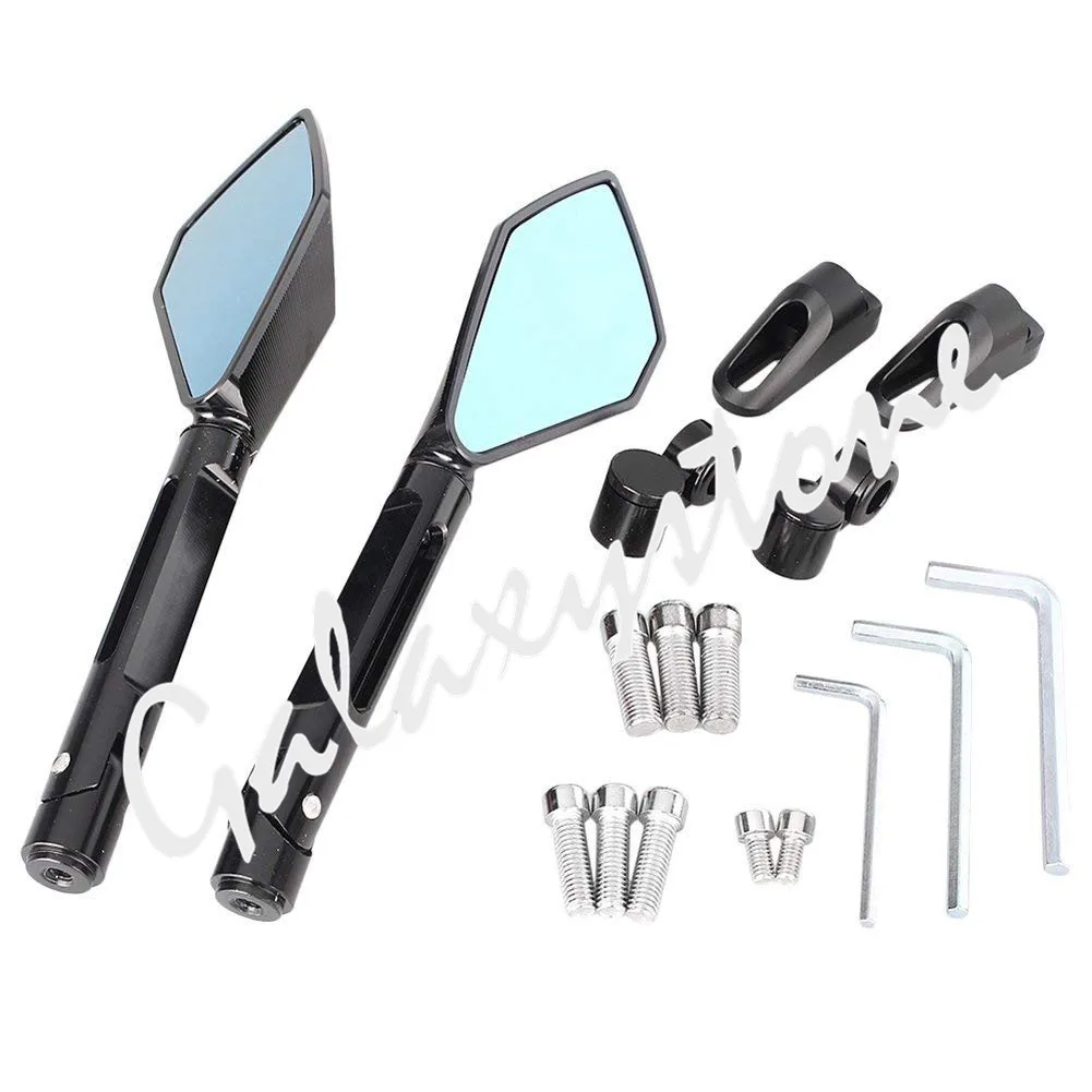 2PCS CNC Aluminum Universal Rear Side Rearview Mirror For Motorcycle Street Bike | Автомобили и мотоциклы