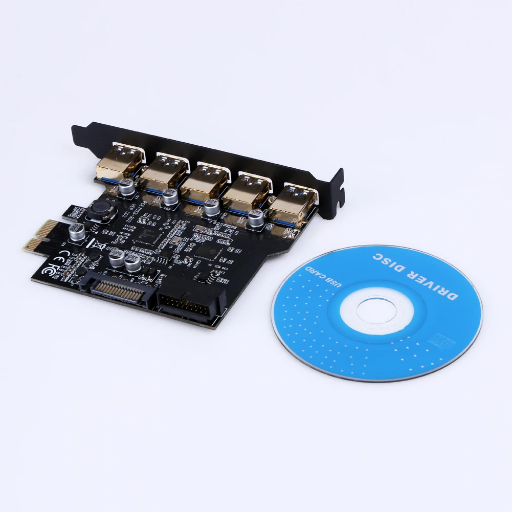 Супер скорость PCI E Express к USB 3 0 19 pin 5 портов Expansion Card SATA 15PIN разъем для подключения