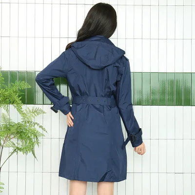 Raincoat cloak Women With Belt,Waterproof Windproof Rain Coat Ponchos Jackets Female Chubasqueros Impermeables capa de chuva