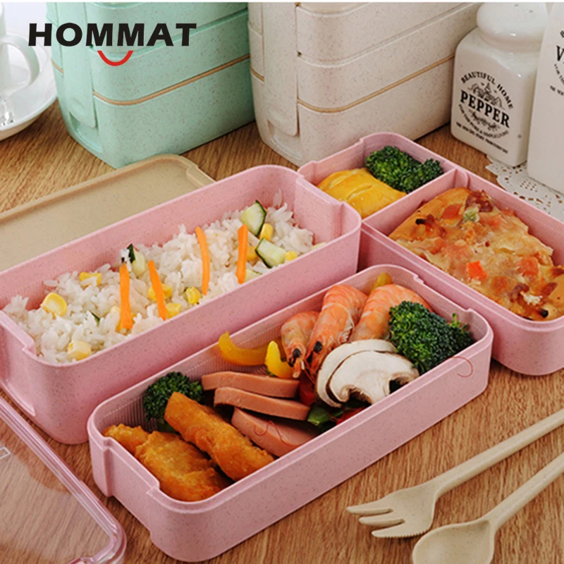 Дети Коробки для обедов Bento с отделение японский bento box set Ланчбокс Пластик Еда