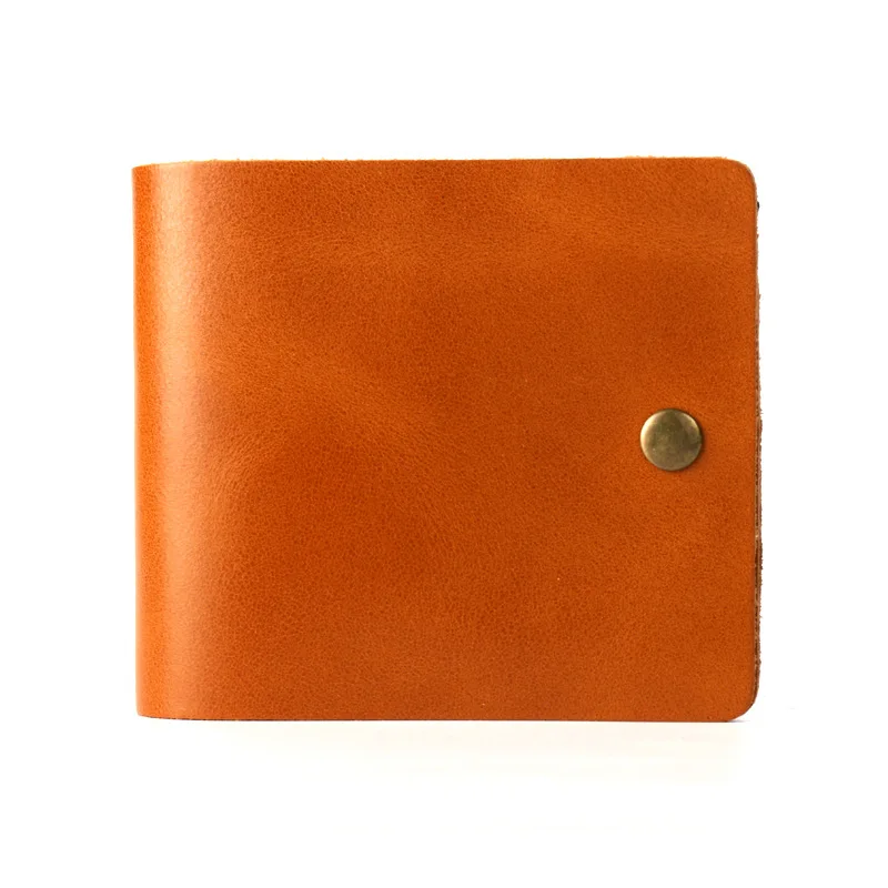 Женский и мужской кошелек из натуральной коровьей кожи тонкий мини в два