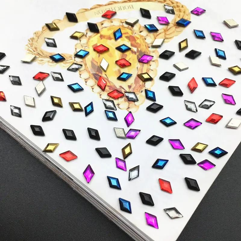 

New 3D Nail Art AB Crystal Hot Drilling High Quality Flat Bottom Diamond Diamond Crystal Rhinestone Fashion Nail Shape Deco