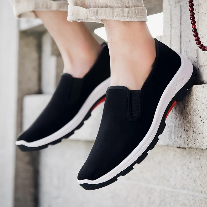 Новинка 2019 года Тканевая обувь Мужская традиционное ремесло толстая подошва без