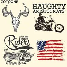 ZOTOONE мотоциклетные нашивки с утюгом для передачи тепла, нашивки для детской одежды, флаг панк, сделай сам, нашивки, аппликация на футболку, стикер на заказ