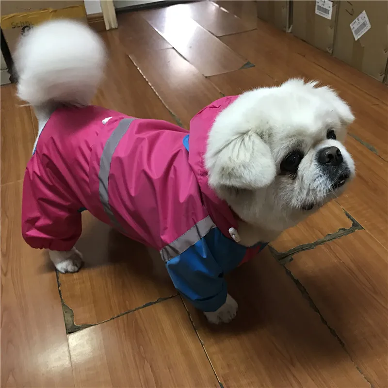 Дождевик для больших собак корги мопс французский Bulldog одежда золотистый
