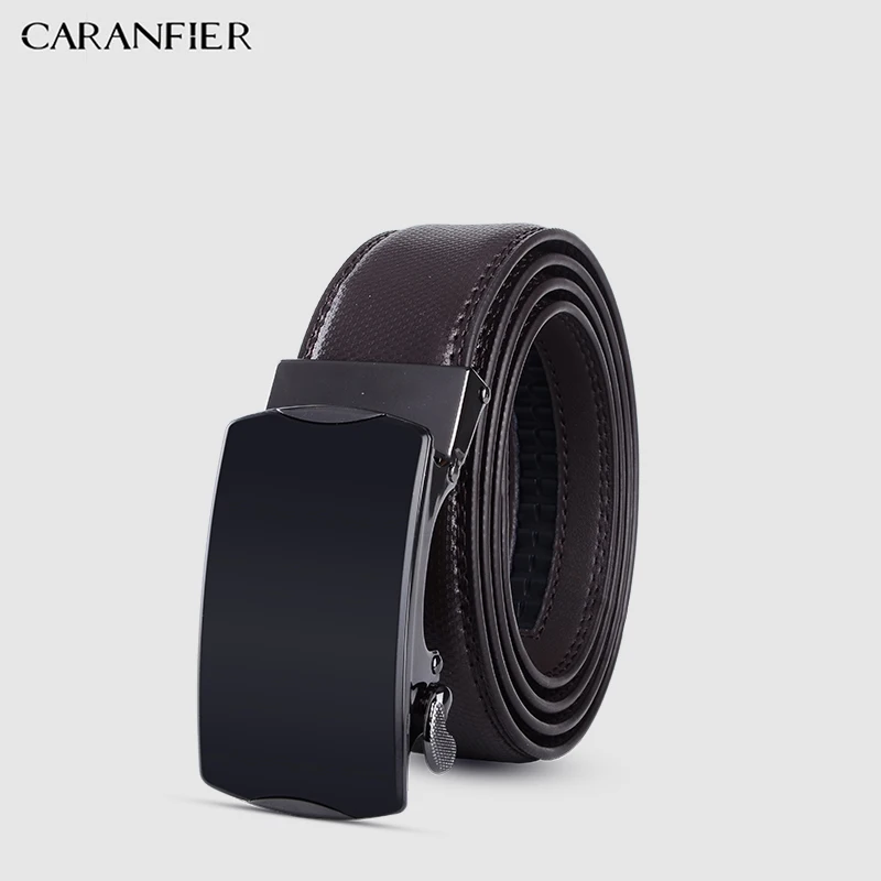 

CARANFIER New Style Automatic Belt Men High Quality Top Cow Genuine Leather Luxury Strap Male Simple Business Brand Designer