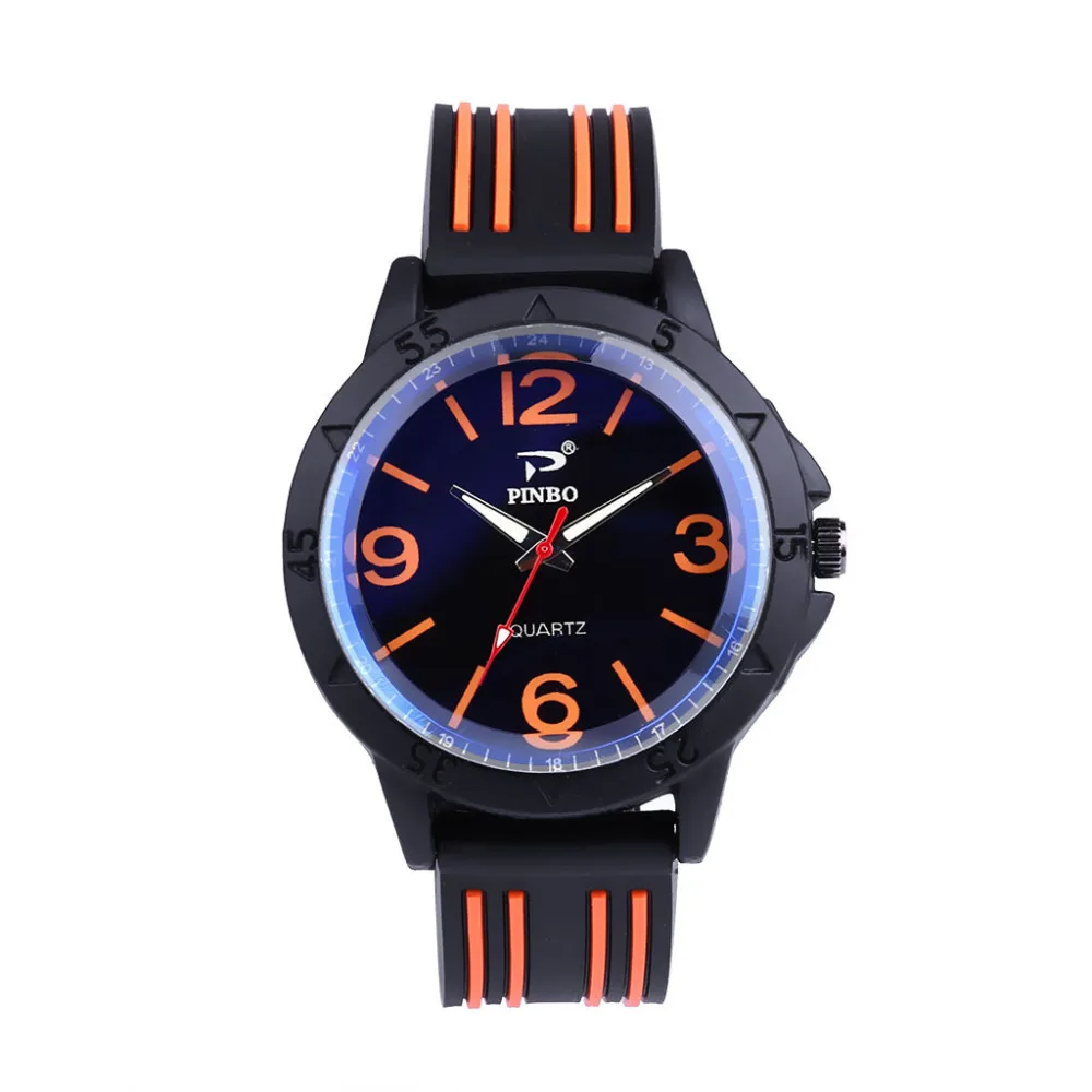 Часы мужские кварцевые с цифровым циферблатом и силиконовым ремешком | Наручные