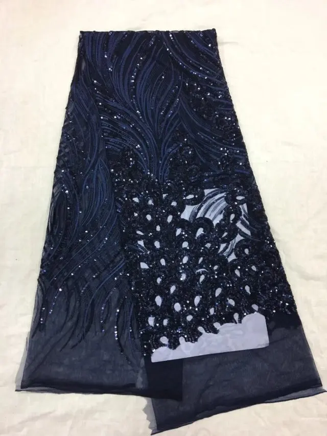 Новые замечательные цветы с sequis французское Тюлевое кружево ткань для платья