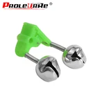 5 шт.лот, кормушка для морской рыбалки, чувствительный колокольчик, двойной наконечник для удочки, сигнализатор, аксессуары для рыболовных снастей, размер 50 мм, 8 г