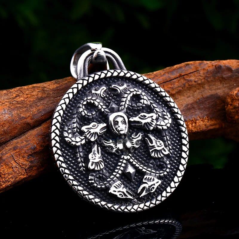 Байер 316L нержавеющая норвежский викинг Одина мульти-головой змеи для Для мужчин