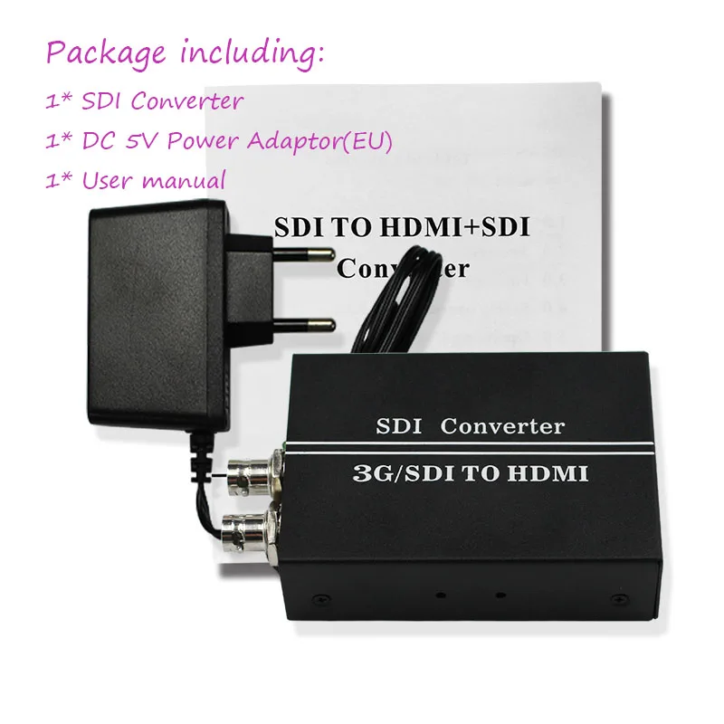 2 шт./лот 2019 новый стиль розничная SDI to HDMI конвертер 3г или HD к конвертеру