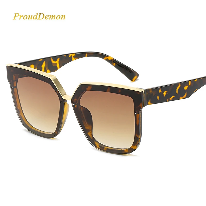 2020 Fashion Gradient Square Mirror Sunglasses Large Frame Elegant Oversized Sun Glasses Brand Designer UV400 | Аксессуары для