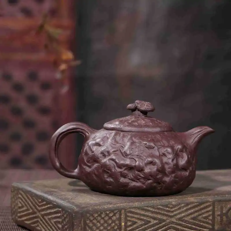 Чайный чайник Gong Chun традиционный ручной разукрашенный краской из фиолетовой